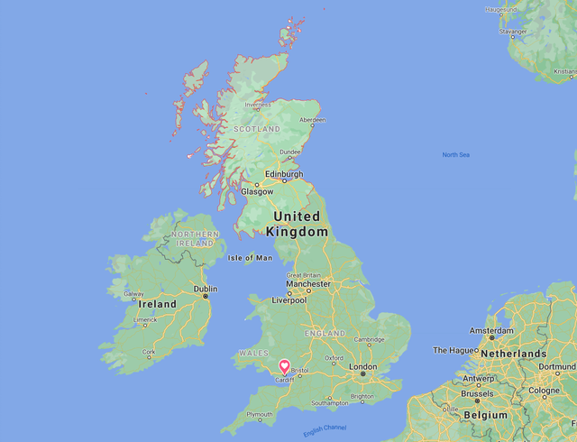 英国地图,北部红线内为苏格兰