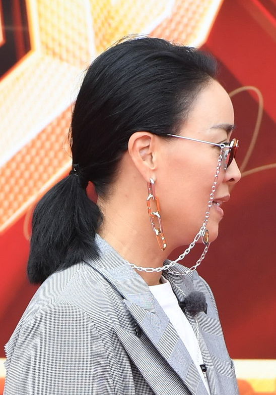 例如微卷长发或者是锁骨短发都是格外洋气的,像那英这种低扎的马尾