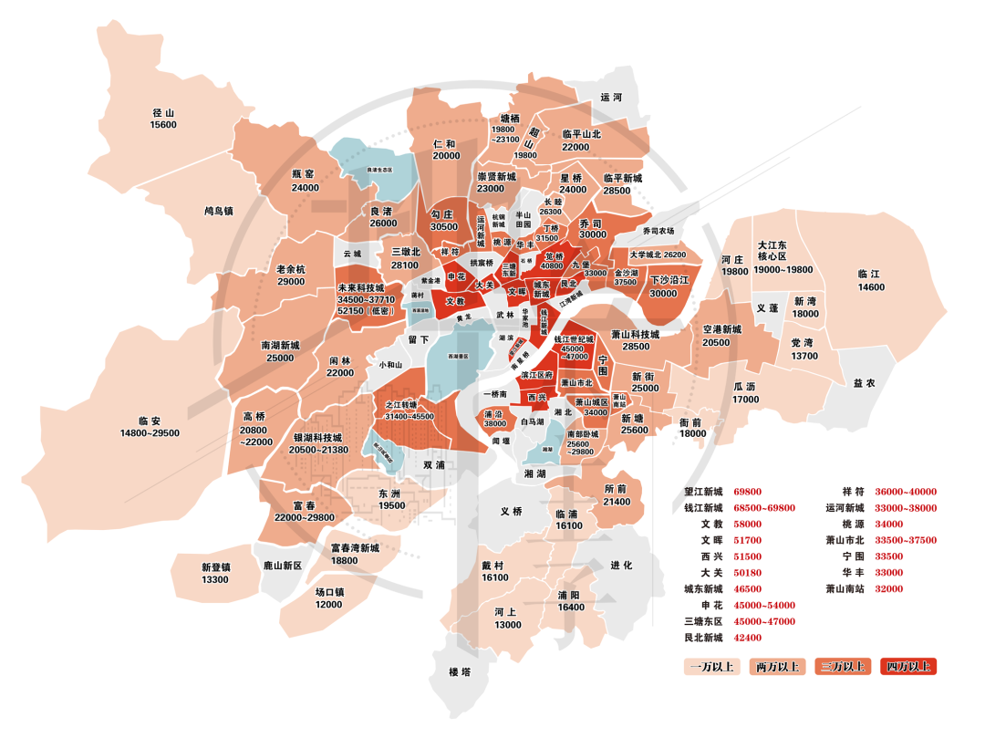 杭州2021年最新限价地图来了!刚需区在缩小 豪宅却没涨价