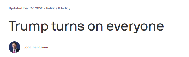 特朗普前助手透露：败选后 特朗普好像精神失常