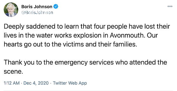 英国废水厂发生爆炸4人死亡 金属贮罐顶部被掀开