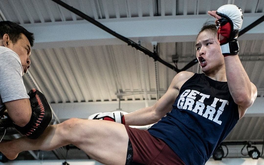 张伟丽和她的团队目前仍滞留美国。UFC官网供图