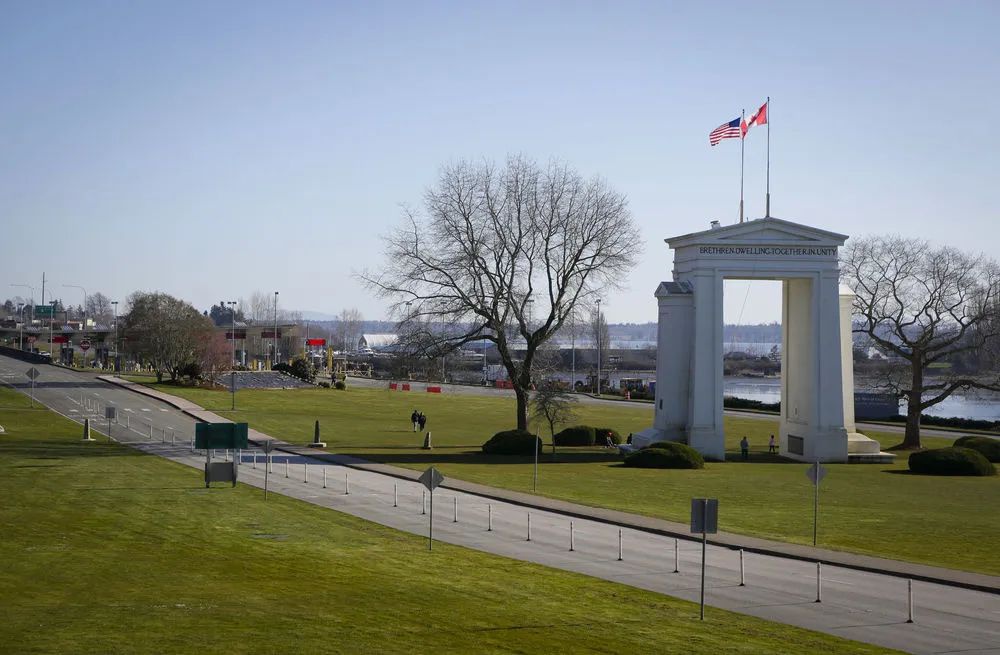 ▲这是3月20日在加拿大萨里拍摄的加美边界地带。新华社发（梁森 摄）