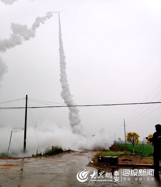 超强春雨!泰安发射增雨火箭弹51发 燃烧增雨烟条19条