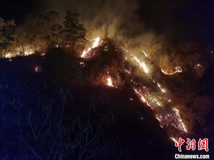 图为云南近期发生的一场森林火灾。云南省森林消防总队供图