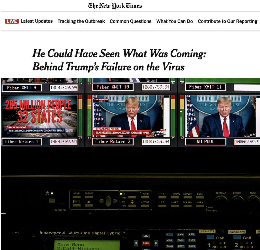 纽约时报说疫情来自欧洲而不是中国 特朗普愤怒