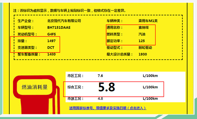 第十代索纳塔搭1.5T发动机 综合油耗低至5.6L