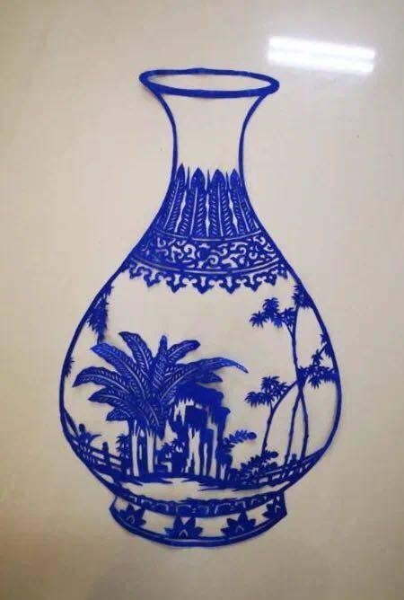 去沈阳故宫看“宫中邂逅——当青花遇见剪纸”展览