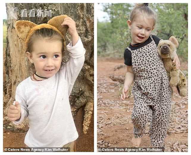 2岁女童拿小棍冲进鬣狗群 开心地与＂碎骨者＂玩