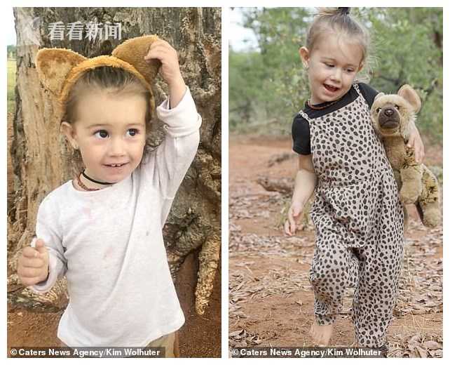 2岁女童拿小棍冲进鬣狗群 开心地与＂碎骨者＂玩