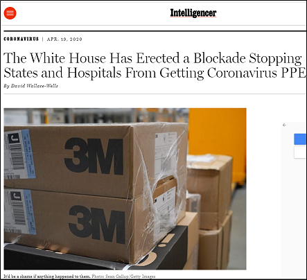 围追堵截 美联邦政府抢夺地方防护物资堪比劫匪