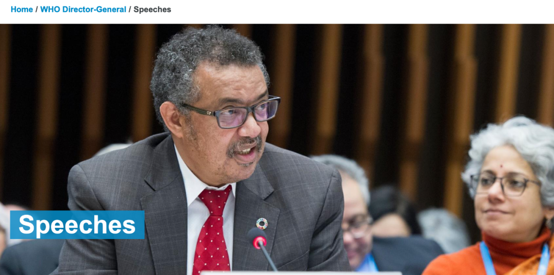 世卫组织总干事连发“一字推文”