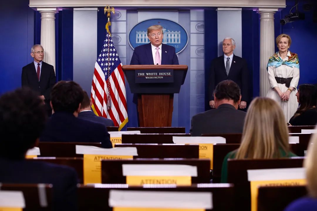Trump at a press conference (Source: Associated Press)