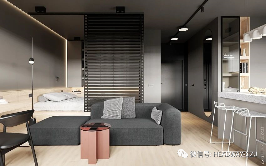 36平现代简约小户型:木质家,沉稳优雅,简净其华