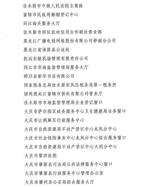 黑龙江省文明委命名100个省级文明窗口标兵和200个省级文明窗口