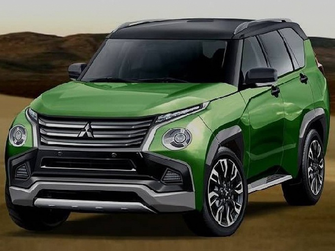 三菱新帕杰罗渲染图，前脸长着“小酒窝”，给奔驰大G都看乐了