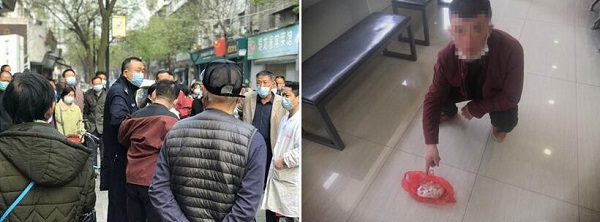 湖北荆州区一男子菜场行窃被民警人赃并获