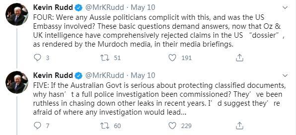 炮轰“病毒阴谋论”，澳前总理陆克文连发五问