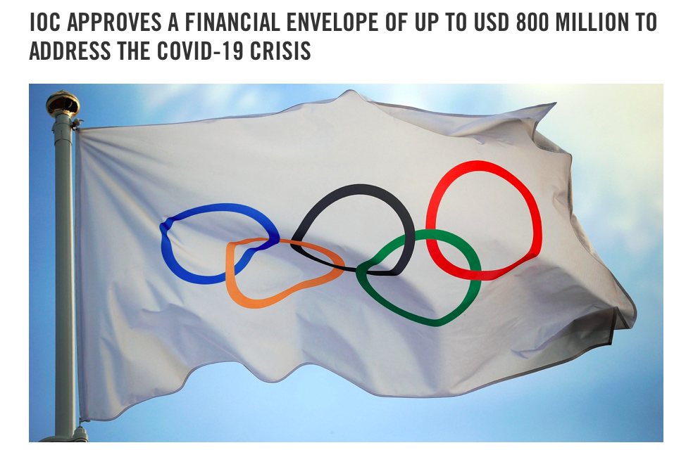 IOC承担奥运延期6.5亿办赛成本 1.5亿扶持体育组织