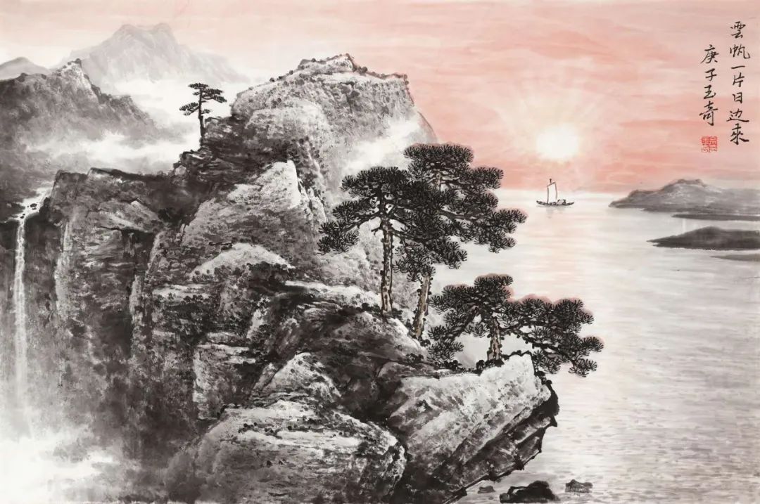 此心可鉴82万网友线上围观佘玉奇山水画慈善义卖作品展