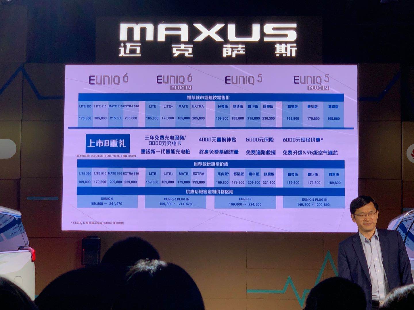 上汽MAXUS EUNIQ系列车型上市，售价16.58万元起