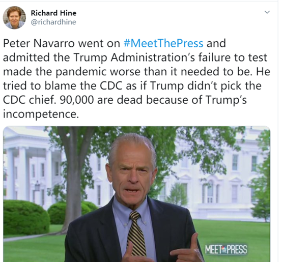 精彩,美国疾控中心和纳瓦罗撕起来了