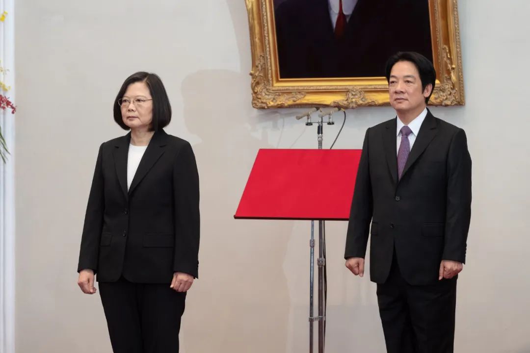 台湾区域向导人蔡英文与副向导人赖清德(图源:台湾“中心社”)