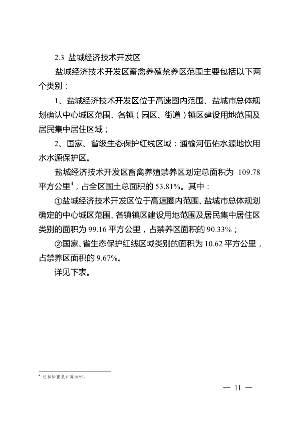 盐城市市区畜禽规模养殖禁养区划定方案(规范调整后)