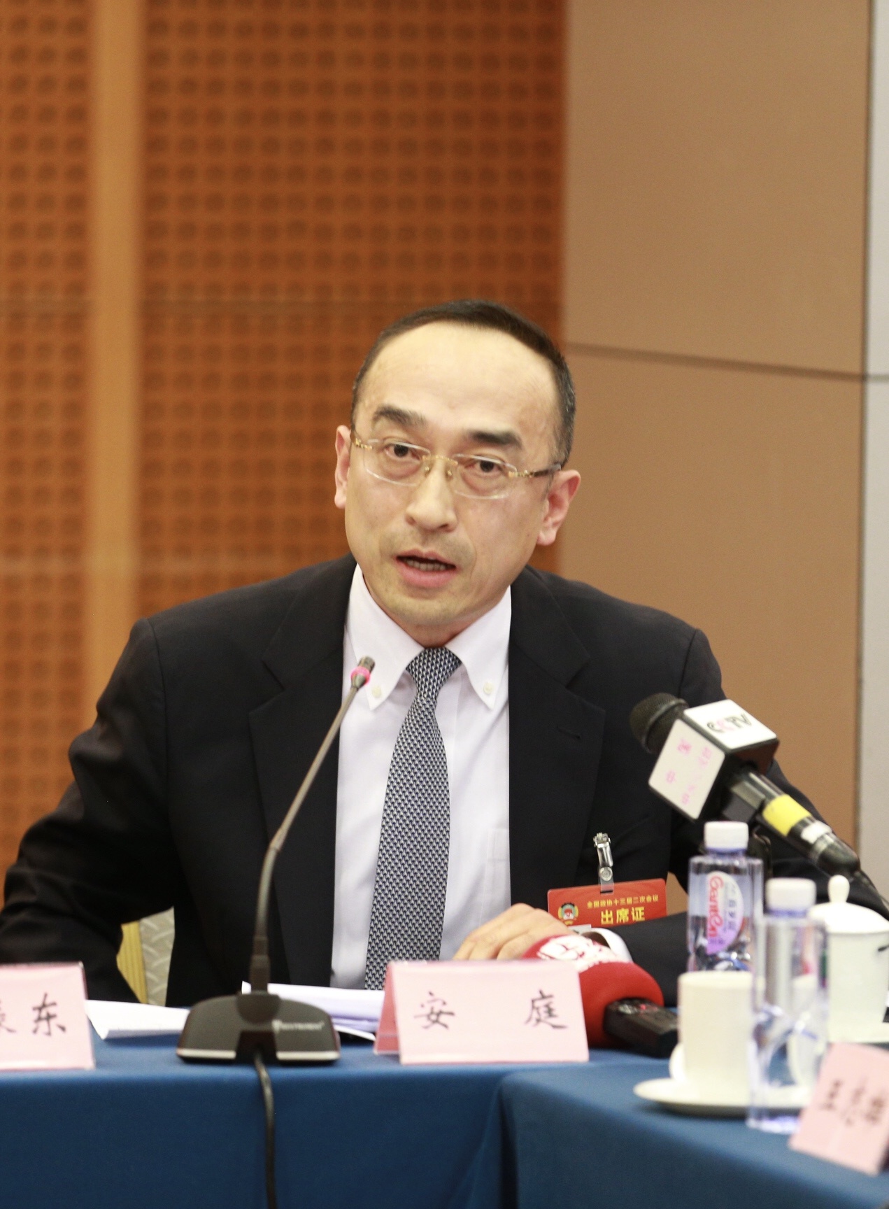  全国政协委员、民建北京市委副主委安庭。
