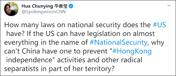 华春莹＂灵魂质问＂：为啥美国能有 中国就不能