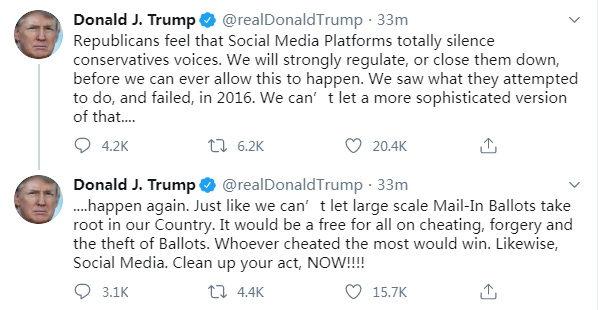 特朗普推特截图