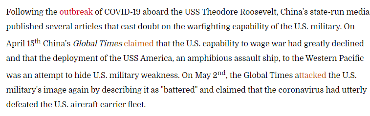 美媒称中国媒体对美军发动心理战 证据却是美媒