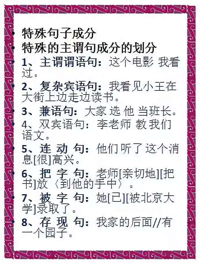 初中语文语法知识总结归纳,实用!