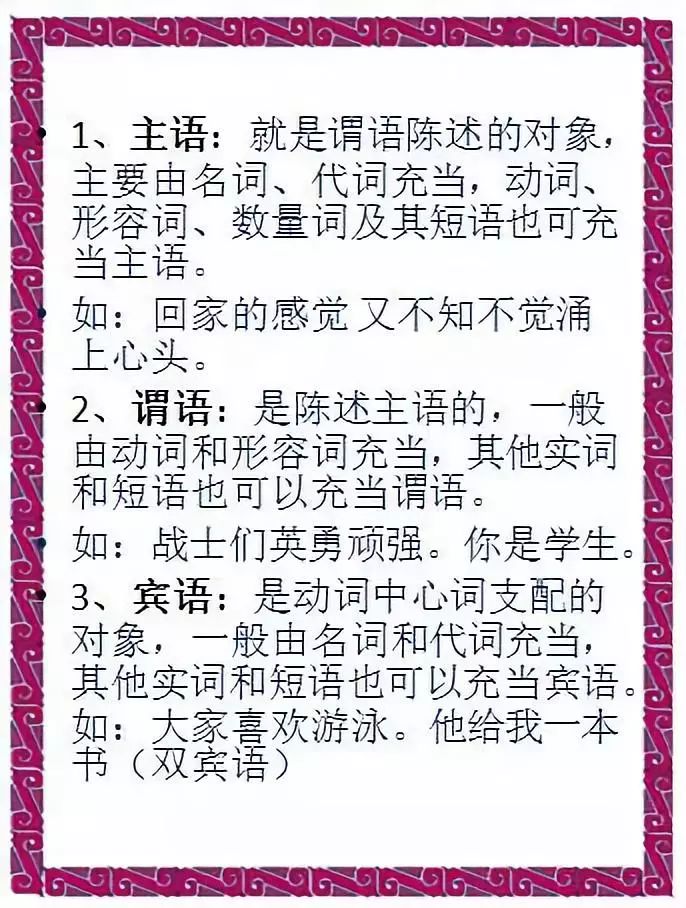 初中语文语法知识总结归纳,实用!
