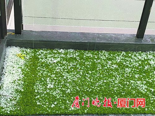 ■市民拍到的冰雹。