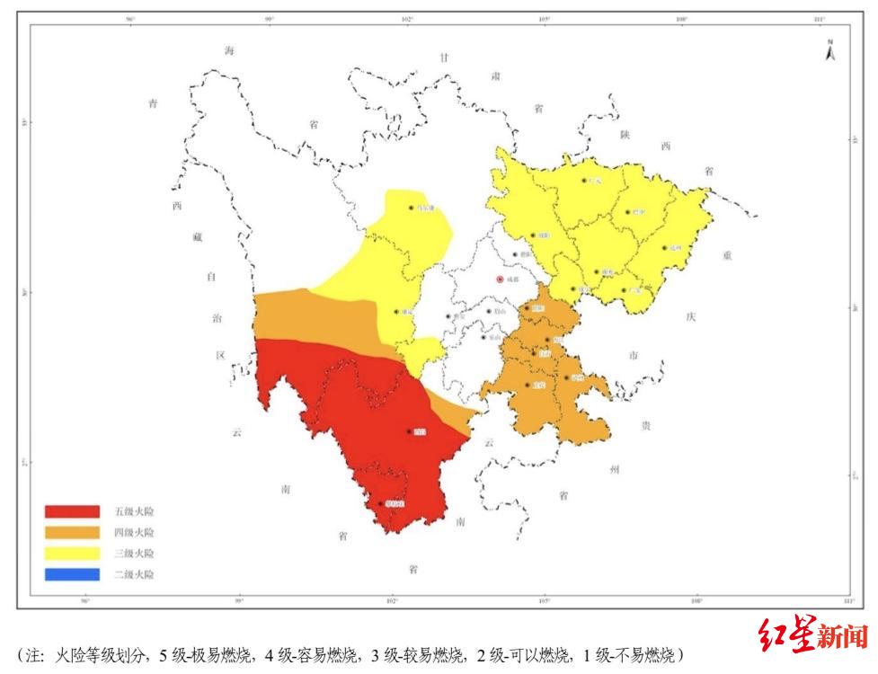 ↑四川省2020年5月6日~9日森林草原火险趋势预测图