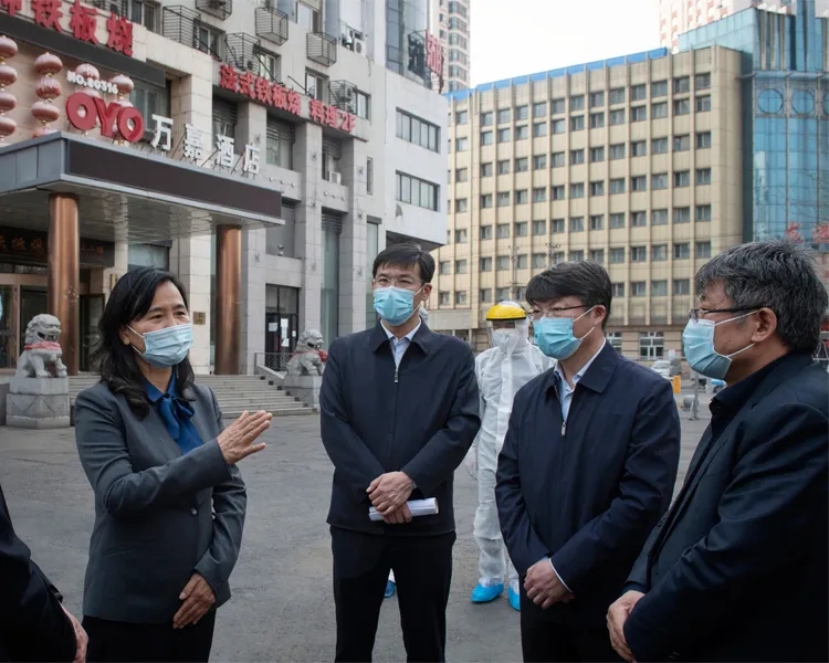 余艳红书记在牡丹江万嘉旅店断绝点观察