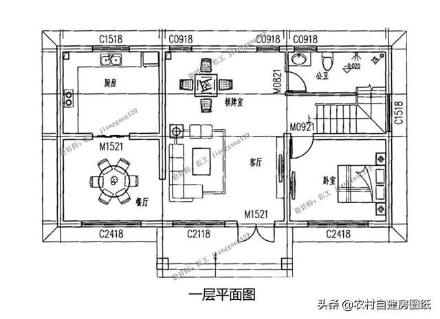 7米宽15米长房屋设计图,7米x15米户型图 进深6-7米,3款不同的农村别墅,好的设计方案值百万