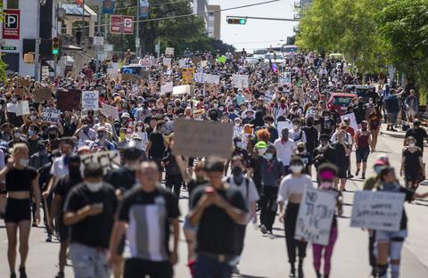 图为得克萨斯州抗议现场（Getty）