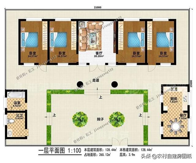 4款一层农村平房欧式风格卧室多比别墅还豪华