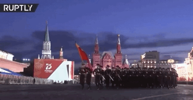 △俄罗斯红场阅兵彩排画面（来源：今日俄罗斯）
