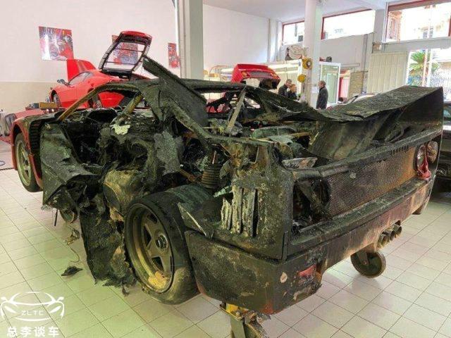 火烧法拉利F40，看残骸已无维修价值，为什么车主要坚持修复？