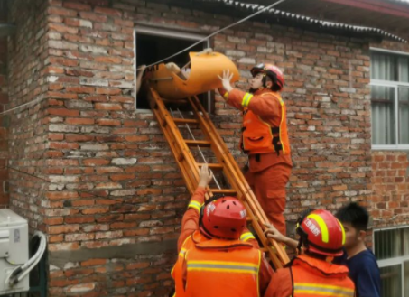 【暖新闻·江西2020】暴雨袭击九江!消防员深水中转移中风病人