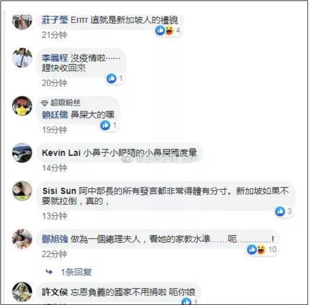 新加坡总理夫人转发漫画吐槽＂美式双标＂ 获大