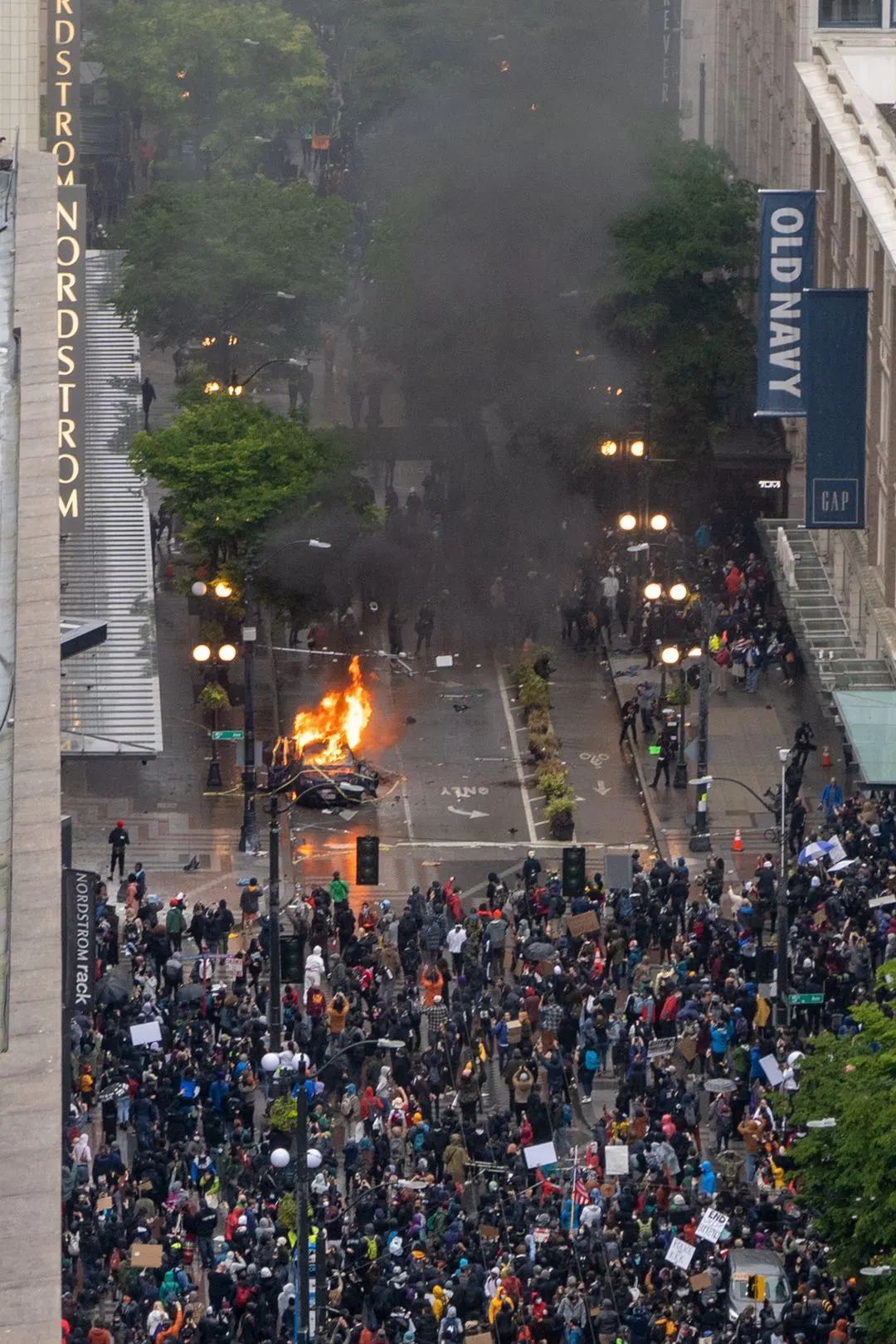 西雅图上周末抗议现场  图片来源：受访者朋友圈