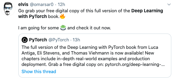 pytorch核心贡献者开源书 使用pytorch进行深度学习 完整版现已发布