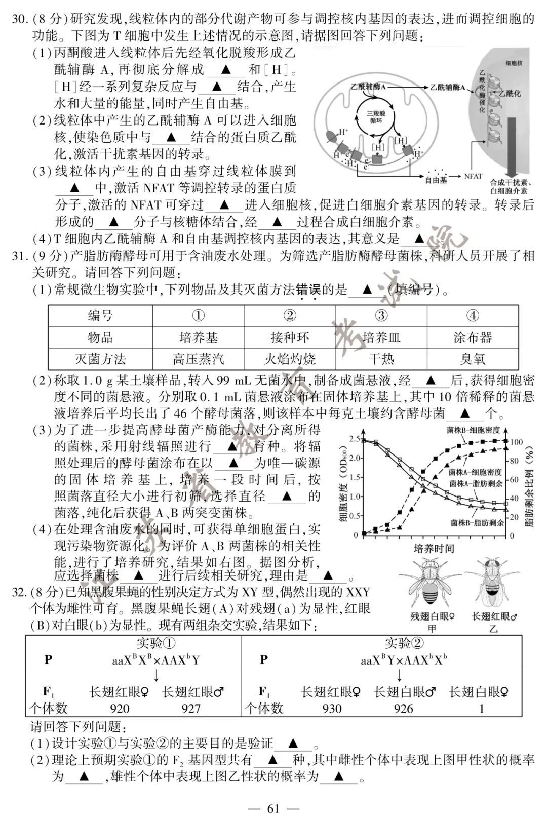 2020年江苏高考物理、化学、生物试题+答案