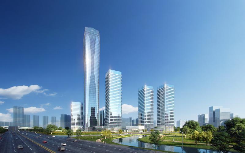 未来黄埔第一高楼广建广场正式动工