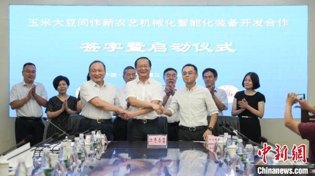 中国三所高校联合攻关玉米、大豆间作新农艺机械装备