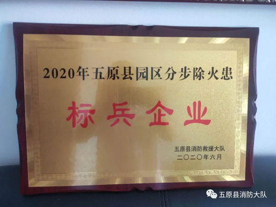 企业主动消除火患 巴彦淖尔消防上门送牌点赞